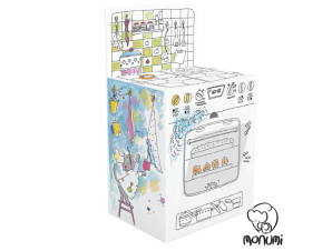 MoNumi BabyRun Παιδική Κουζίνα XXL Kitchen Cooker από 3D Λευκό Χαρτόνι Ζωγραφικής